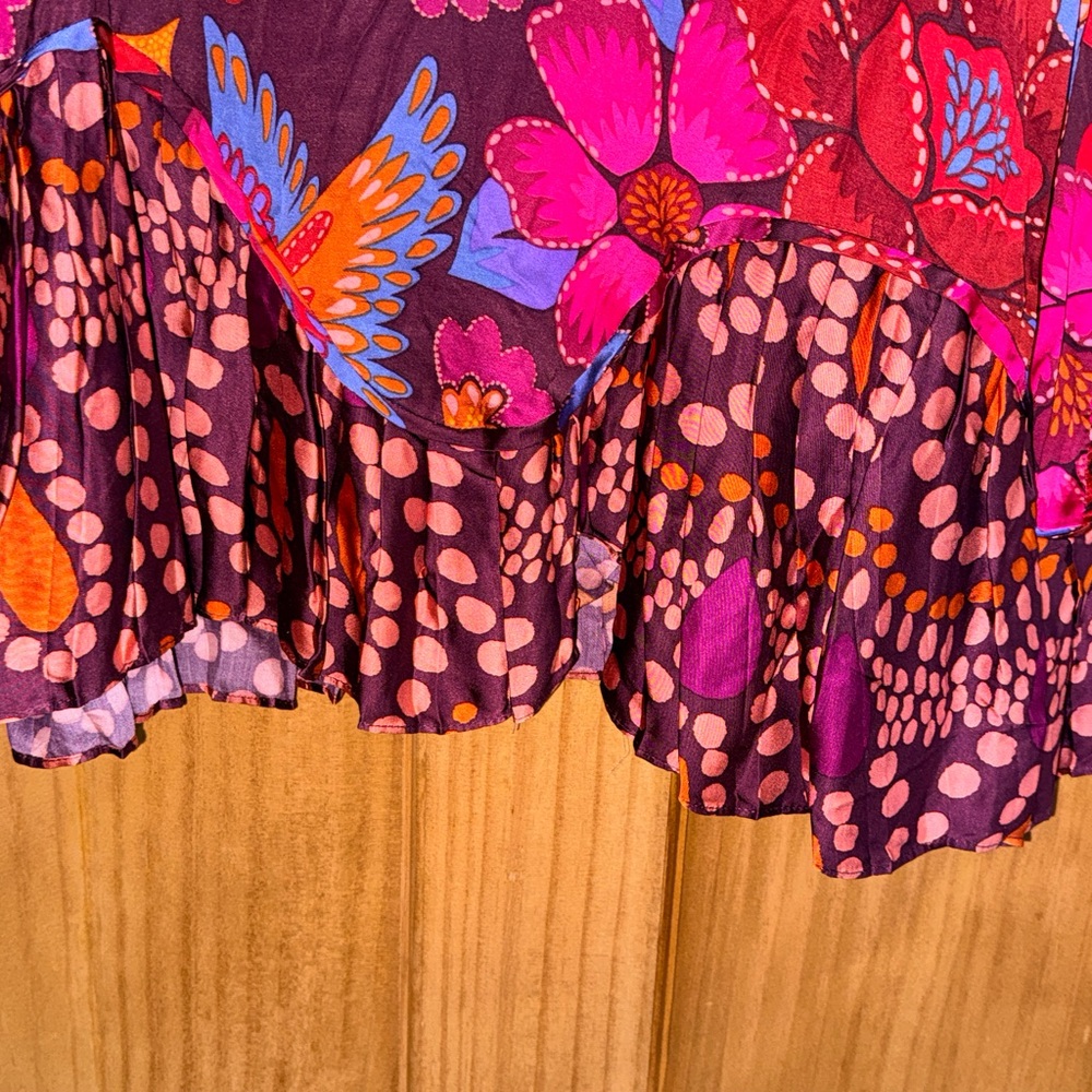 NWT Philosophy Pink and Purple Floral Midi Dress-10 - Picture 10 of 13
